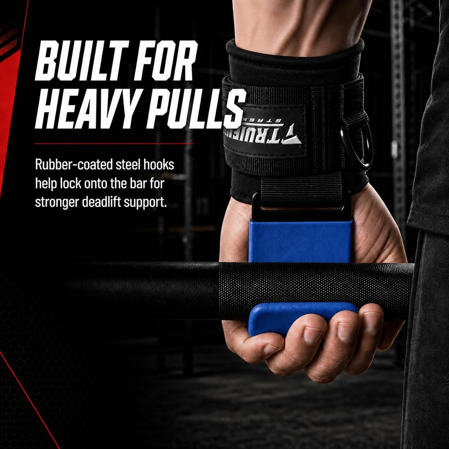 image:imageWeight Lifting Hooks with DRing Gym Hooks for Cable amp DeadliftsBlue