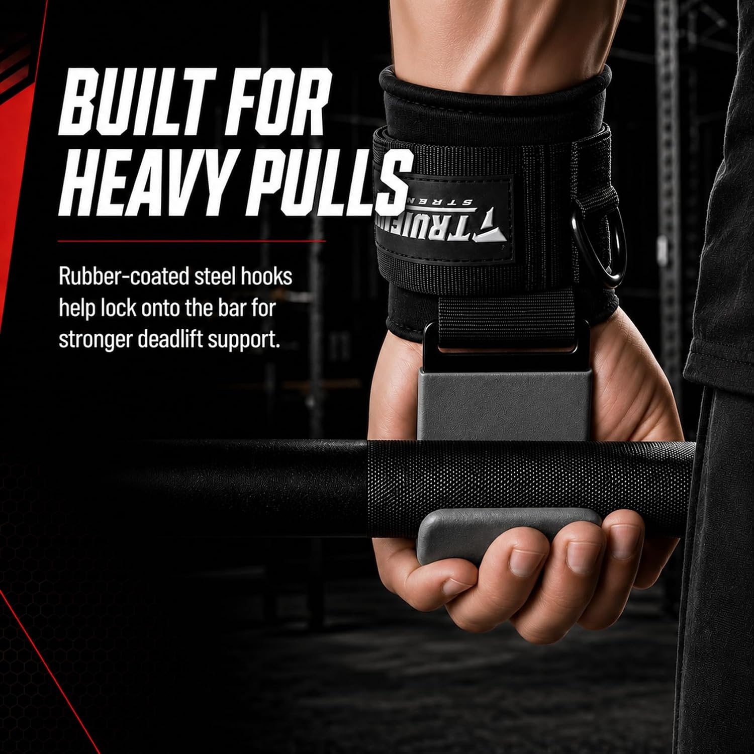 image:imageWeight Lifting Hooks with DRing Gym Hooks for Cable amp DeadliftsGray