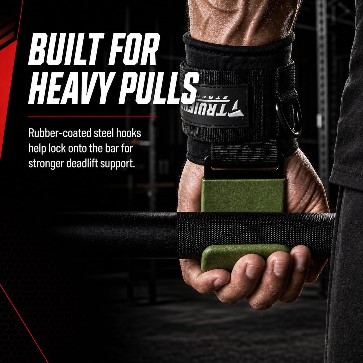 image:imageWeight Lifting Hooks with DRing Gym Hooks for Cable amp DeadliftsGreen