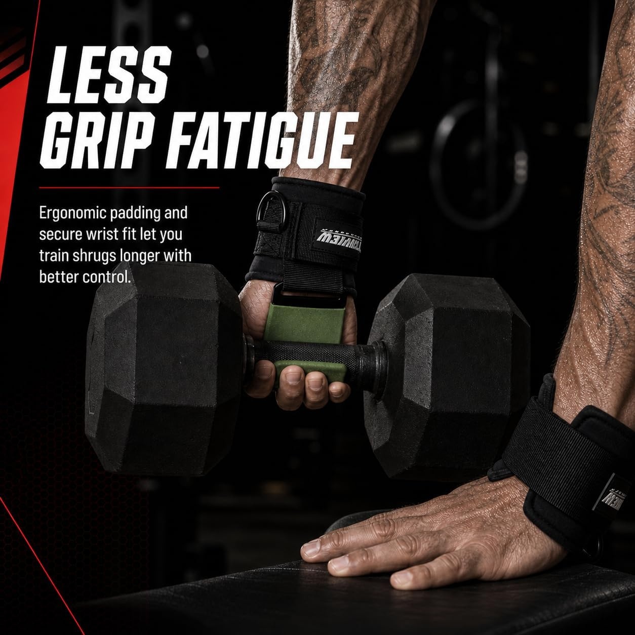 image:imageWeight Lifting Hooks with DRing Gym Hooks for Cable amp DeadliftsGreen