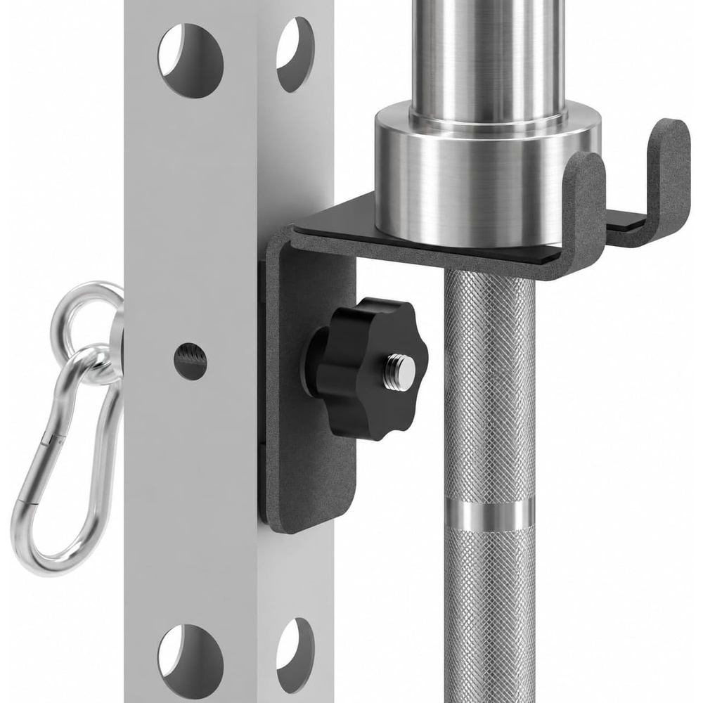 image:imageHeavyDuty Power Rack Attachments QuickInstall Home Gym Accessories for 2x2 2x3 amp 3x3 Power Racks Fits 12 amp 1 HolesRackMounted Olympic Barbell Holder