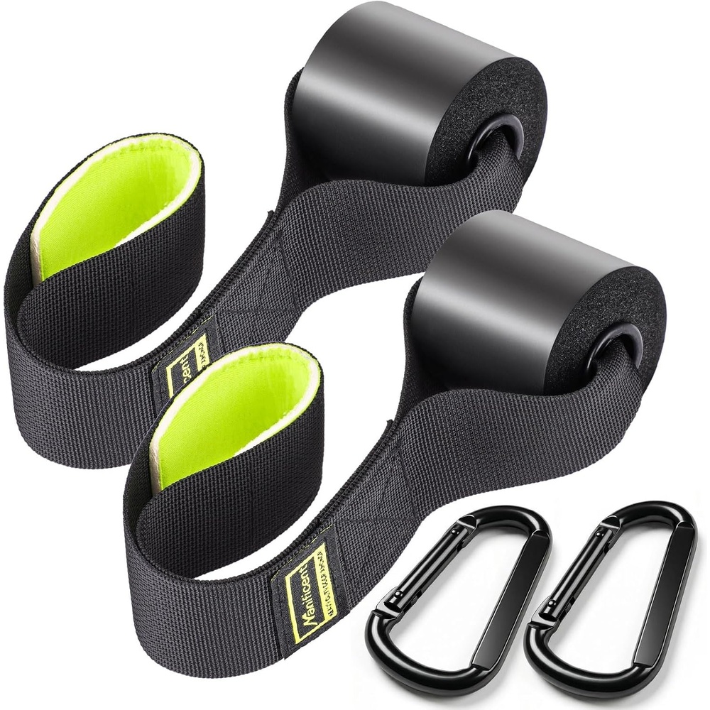 image:imageManificent Door Anchor for Resistance Bands Heavy Duty Padded Door Anchor System Door Hook MustHave Workout Exercise Bands Attachment Compatible for Loop Bands Resistance TubeDoor Anchor Green 2Pack