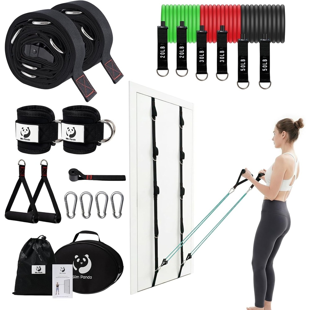 image:imageSlim Panda Door Anchor Strap for Resistance Bands15 Pcs Set2 Door Anchor StrapsResistance Band Set