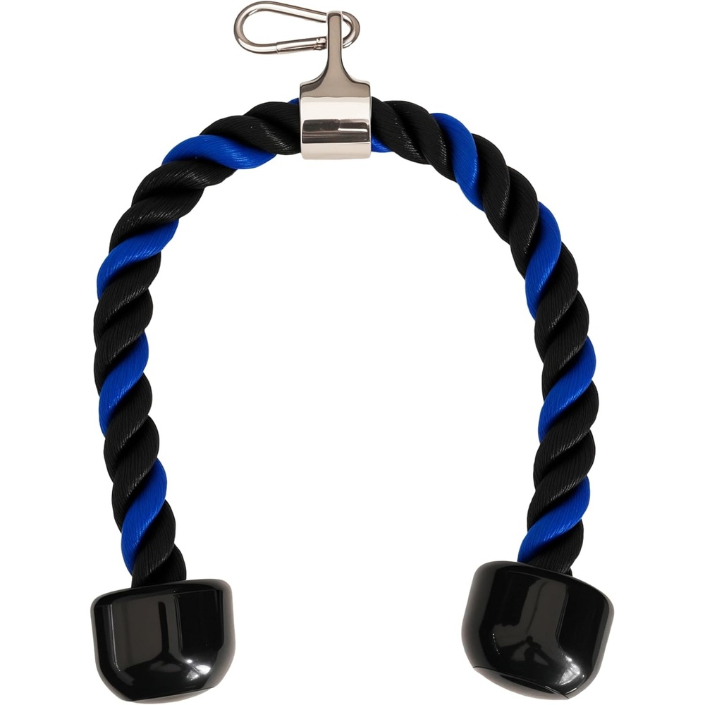image:imageqibylift 27 Inch Face Pulls Tricep RopeGym Rope for Cable AttachmentsBlueBlack