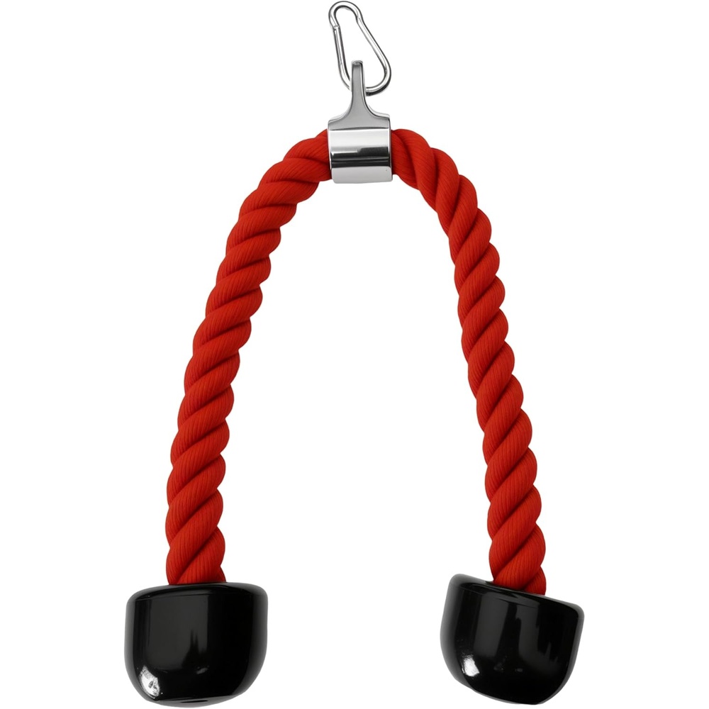 image:imageqibylift 27 Inch Face Pulls Tricep RopeGym Rope for Cable AttachmentsRed