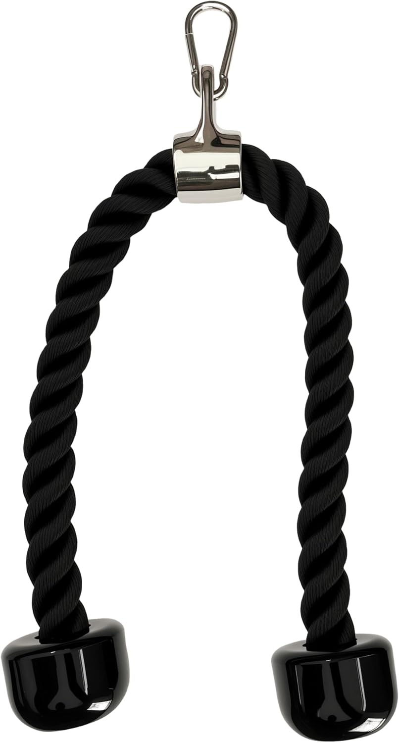 image:imageqibylift 27 Inch Face Pulls Tricep RopeGym Rope for Cable AttachmentsBlack