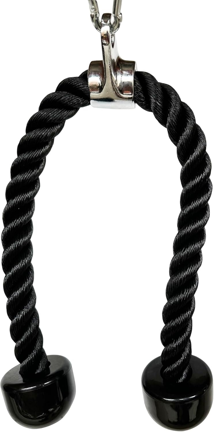 image:imageqibylift 27 Inch Face Pulls Tricep RopeGym Rope for Cable AttachmentsBlack X 2