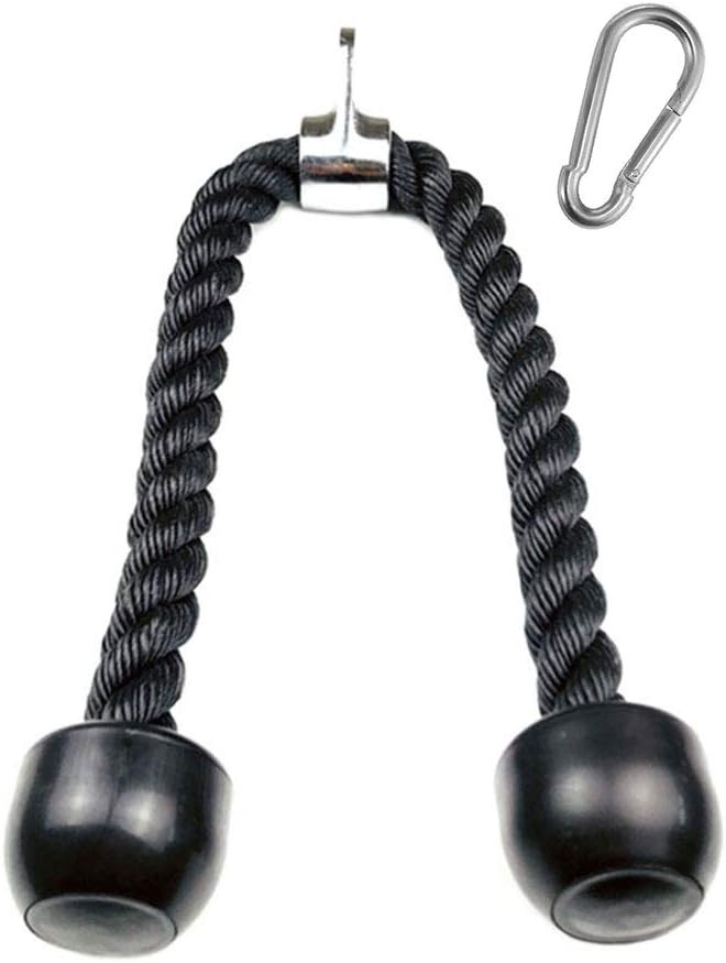 image:imageqibylift 27 Inch Face Pulls Tricep RopeGym Rope for Cable AttachmentsBlack X 2