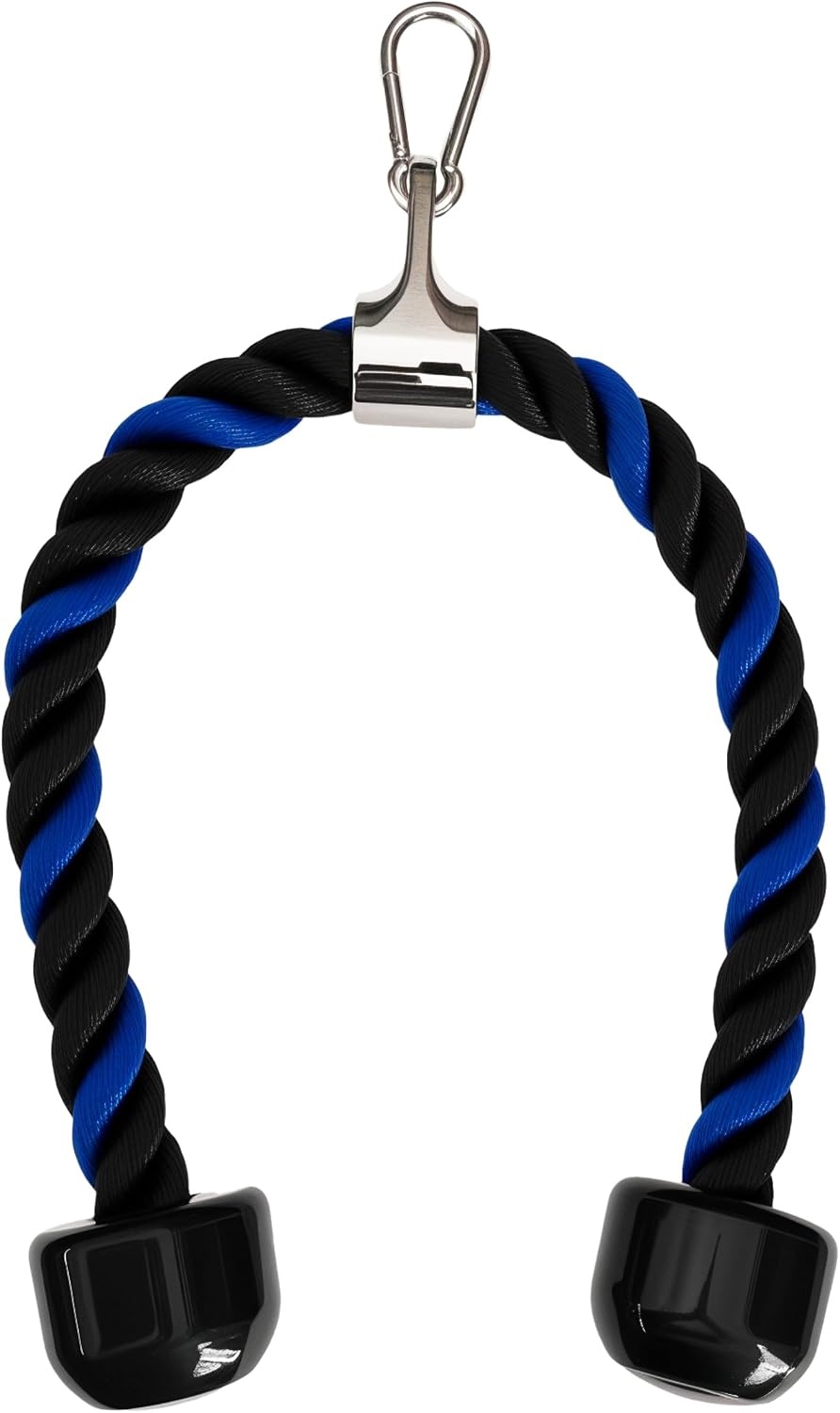image:imageqibylift 27 Inch Face Pulls Tricep RopeGym Rope for Cable AttachmentsBlueBlack