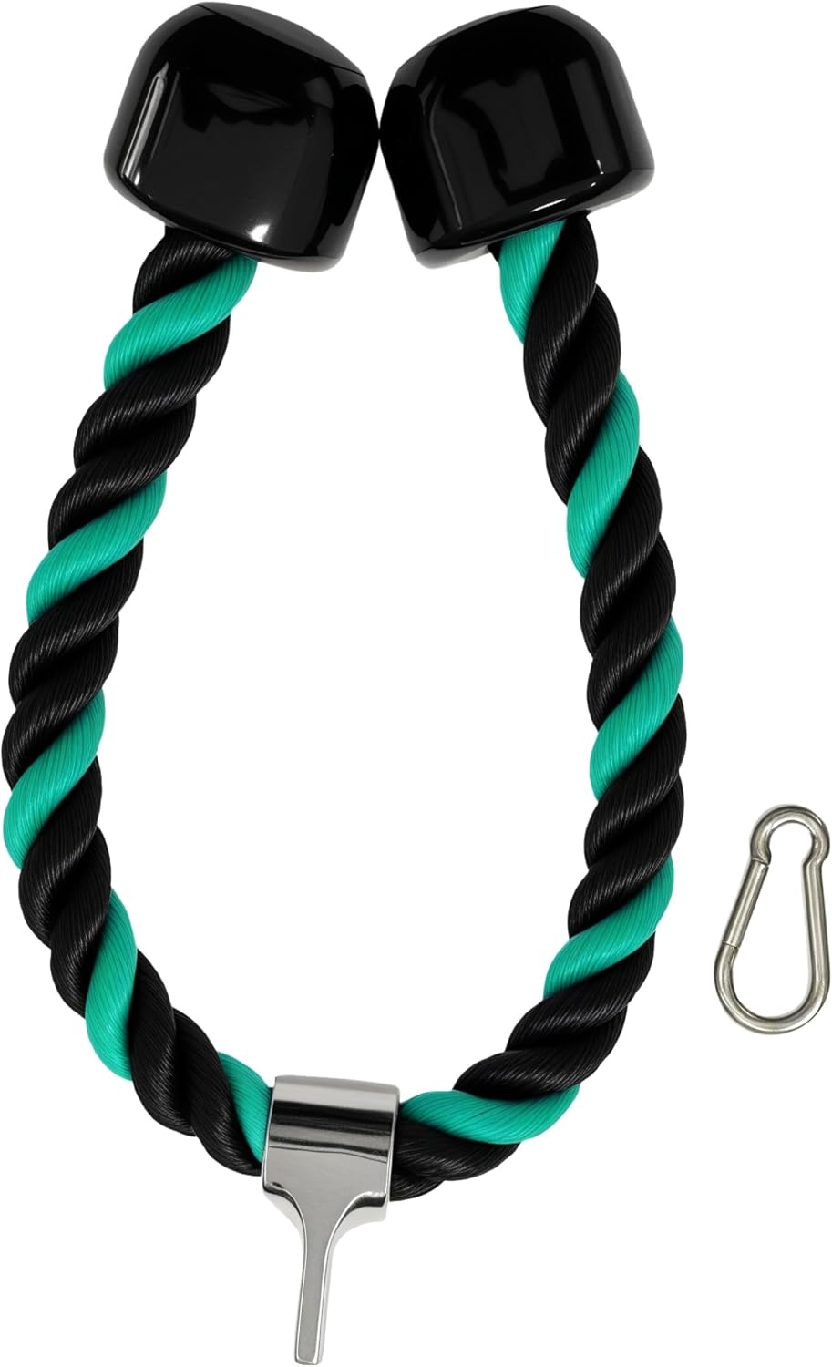 image:imageqibylift 27 Inch Face Pulls Tricep RopeGym Rope for Cable AttachmentsGreenBlack