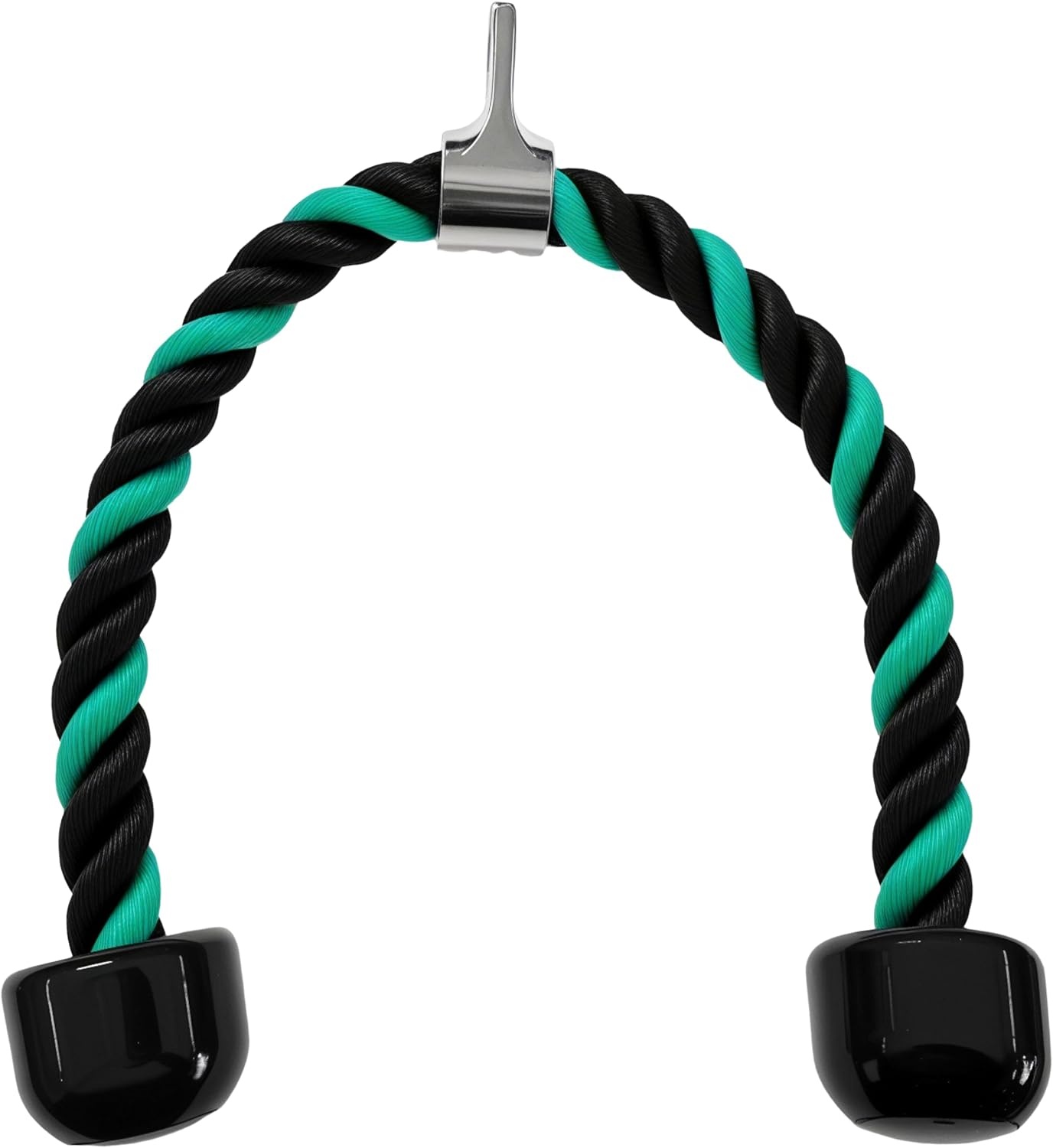 image:imageqibylift 27 Inch Face Pulls Tricep RopeGym Rope for Cable AttachmentsGreenBlack