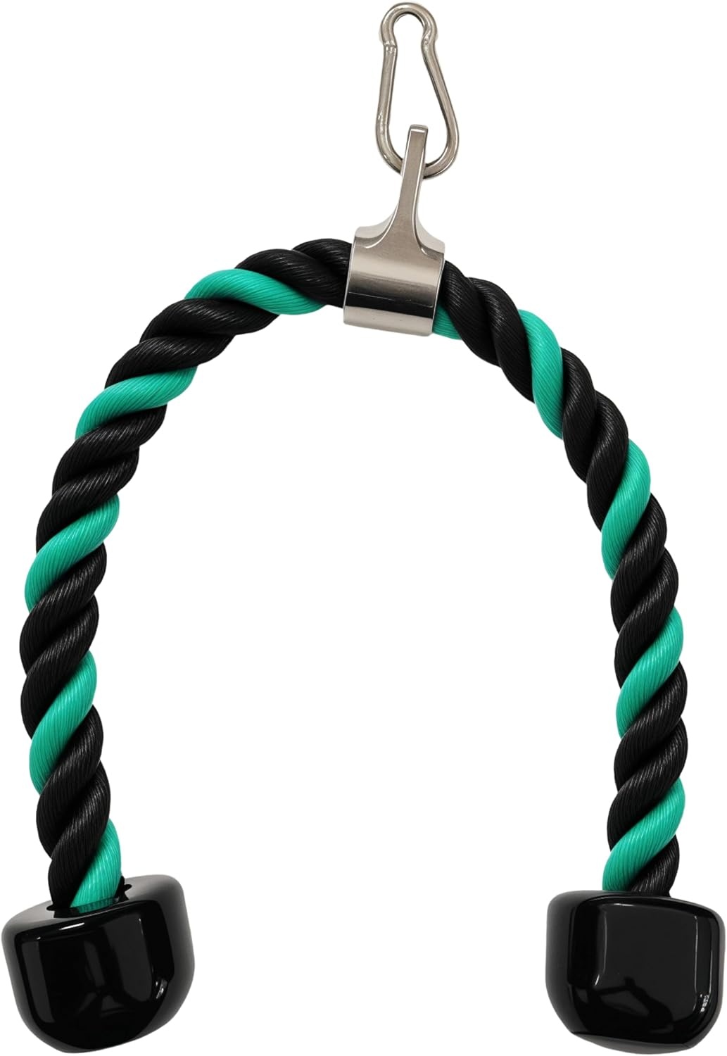image:imageqibylift 27 Inch Face Pulls Tricep RopeGym Rope for Cable AttachmentsGreenBlack