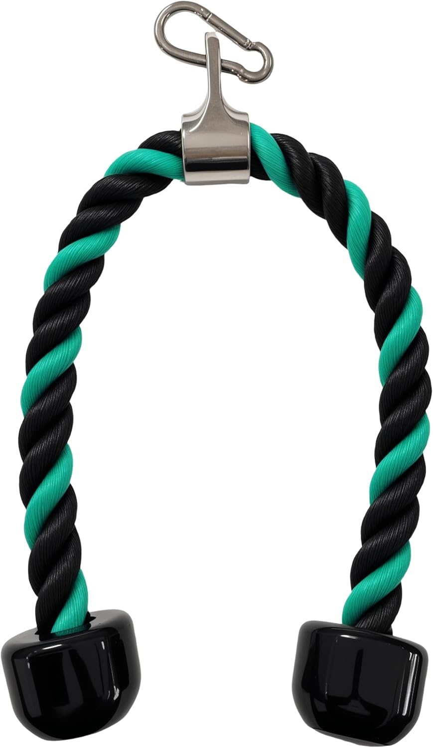 image:imageqibylift 27 Inch Face Pulls Tricep RopeGym Rope for Cable AttachmentsGreenBlack
