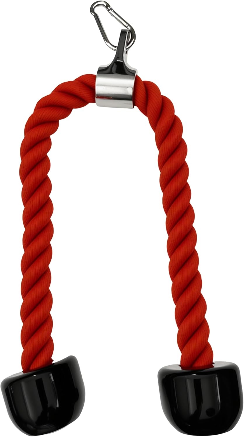 image:imageqibylift 27 Inch Face Pulls Tricep RopeGym Rope for Cable AttachmentsRed