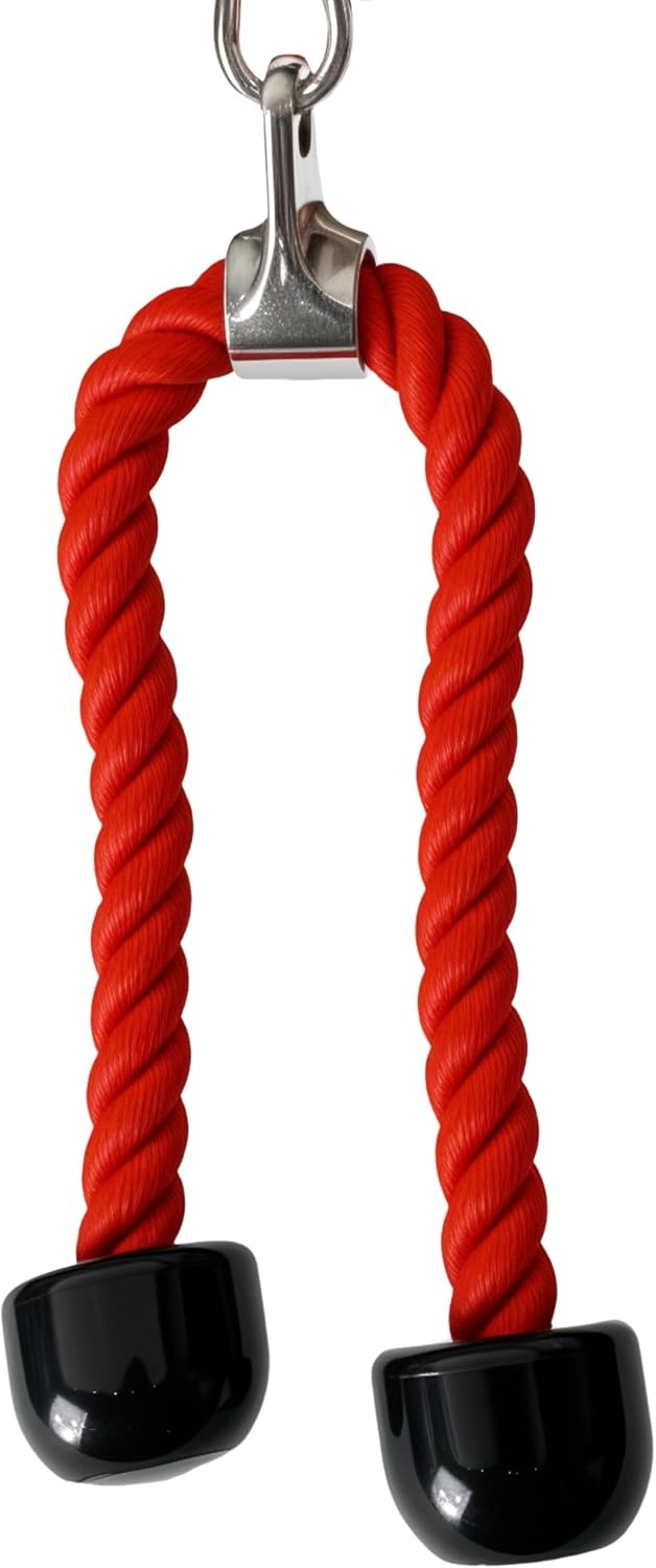 image:imageqibylift 27 Inch Face Pulls Tricep RopeGym Rope for Cable AttachmentsRed