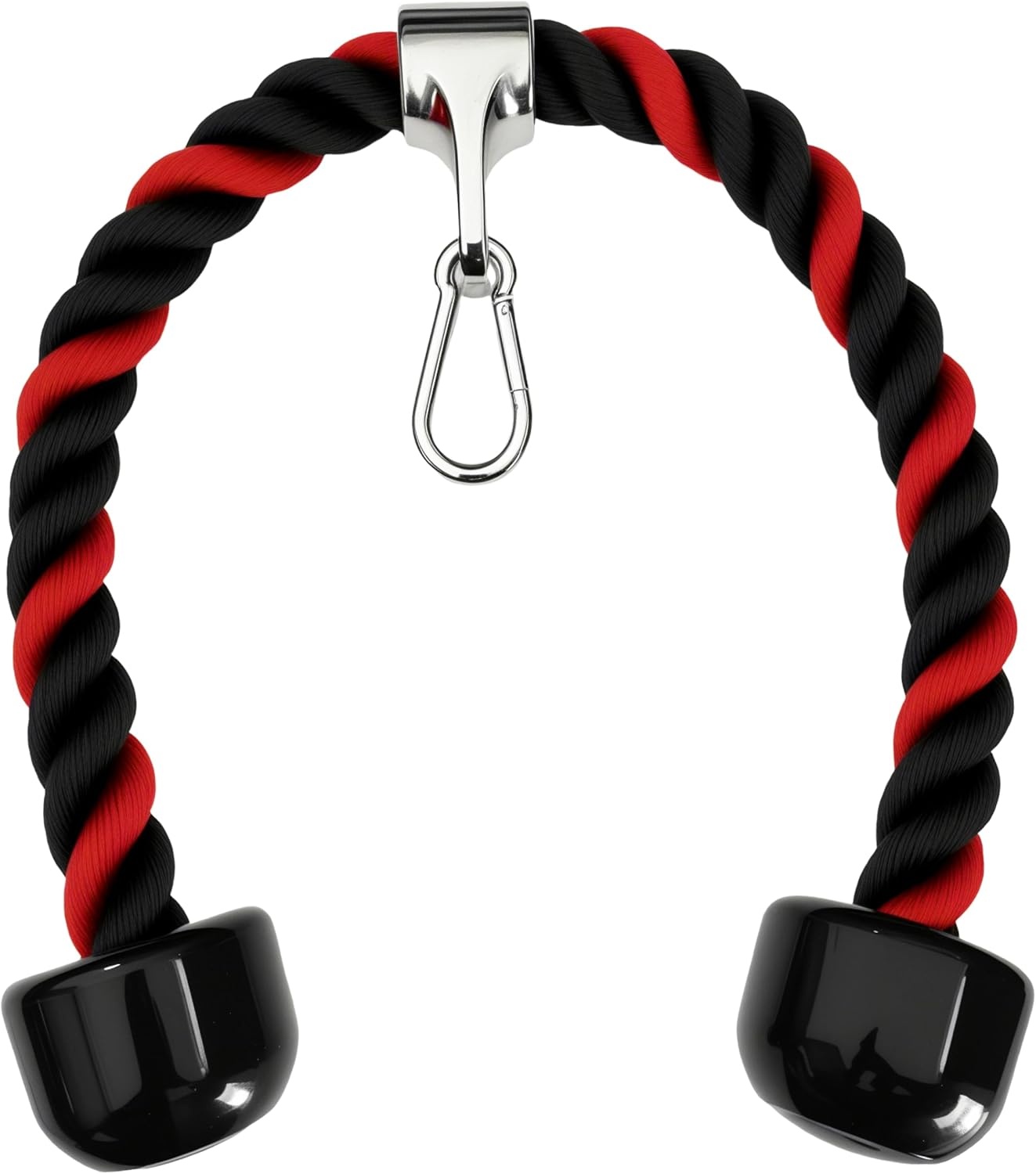 image:imageqibylift 27 Inch Face Pulls Tricep RopeGym Rope for Cable AttachmentsRedBlack