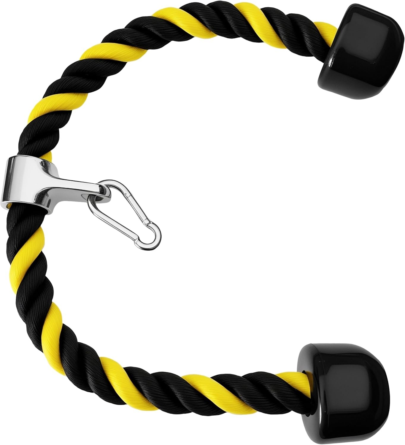 image:imageqibylift 27 Inch Face Pulls Tricep RopeGym Rope for Cable AttachmentsYellowBlack