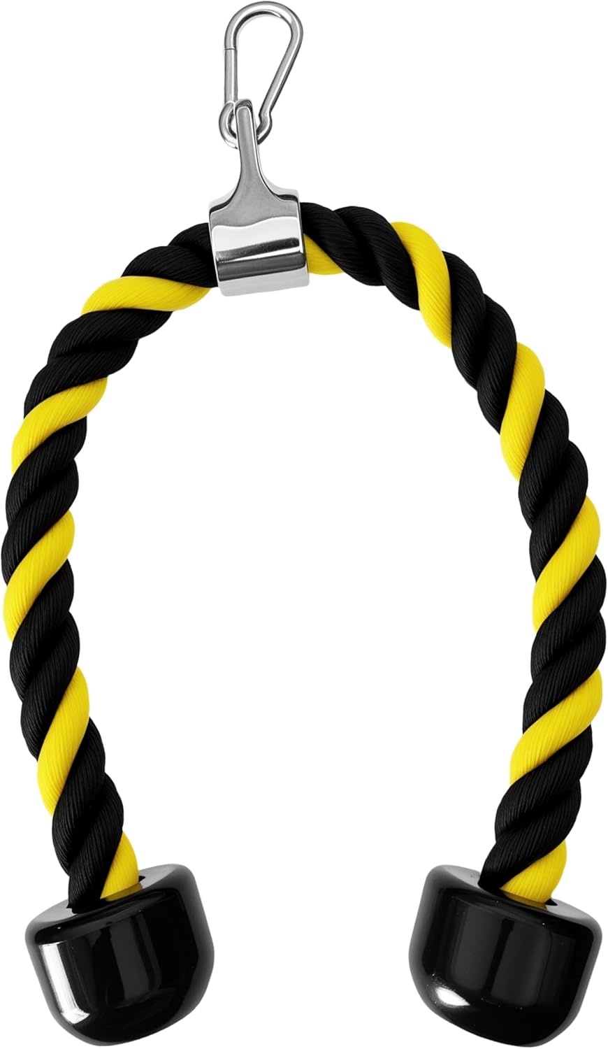 image:imageqibylift 27 Inch Face Pulls Tricep RopeGym Rope for Cable AttachmentsYellowBlack