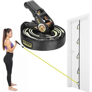 Manificent Door Anchor for Resistance Bands, Heavy Duty Padded Door Anchor System Door Hook, Must-Have Workout Exercise Bands Attachment Compatible for Loop Bands, Resistance Tube(Door Anchor Green 5Points)