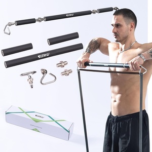 Resistance Band Bar, Length-Adjustable Detachable Heavy Duty Workout Bar for Resistance Band Training, Core Muscle Training, Home & Ourdoor Workout, Max Load 800 Lbs(‎G Series-01)