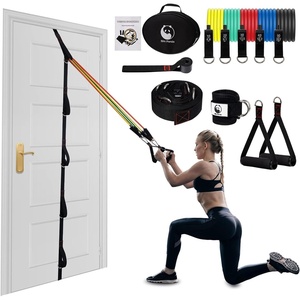 Slim Panda Door Anchor Strap for Resistance Bands(11 Pcs Set（Door Anchor Strap+Resistance Band Set）)