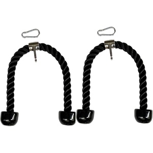 qibylift 27 Inch Face Pulls Tricep Rope,Gym Rope for Cable Attachments(Black X 2)