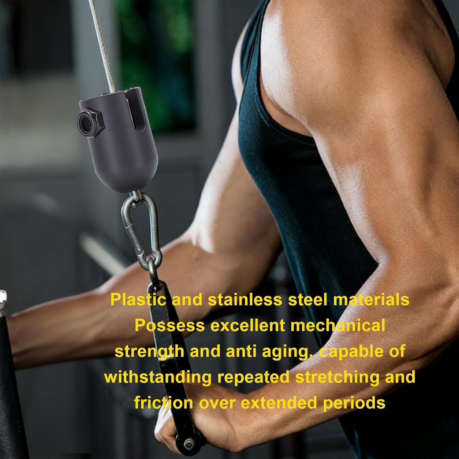 image:imageFitness Cable Ball Stopper End Plastic Gym Pulley Machine Cable Stopper Replacement for Workout Strength Training