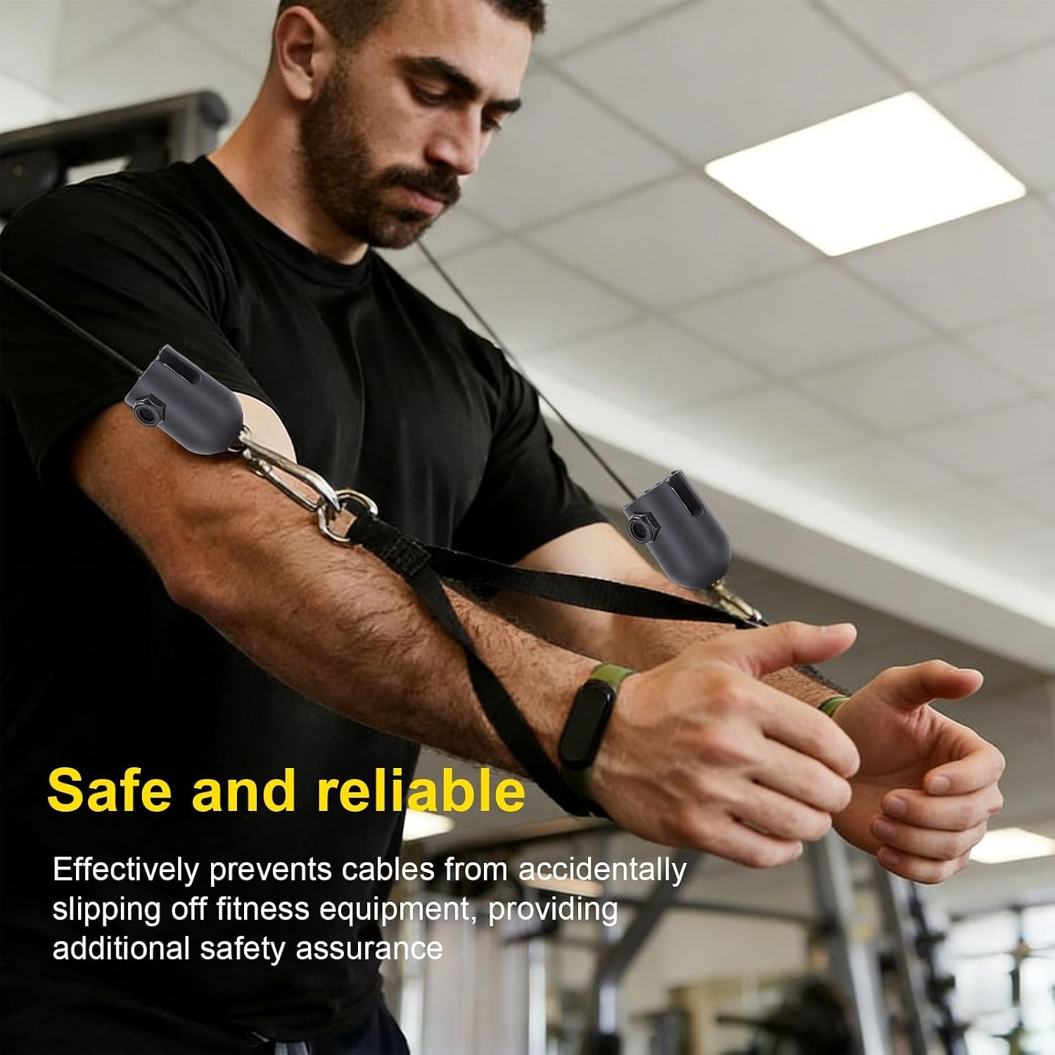 image:imageFitness Cable Ball Stopper End Plastic Gym Pulley Machine Cable Stopper Replacement for Workout Strength Training