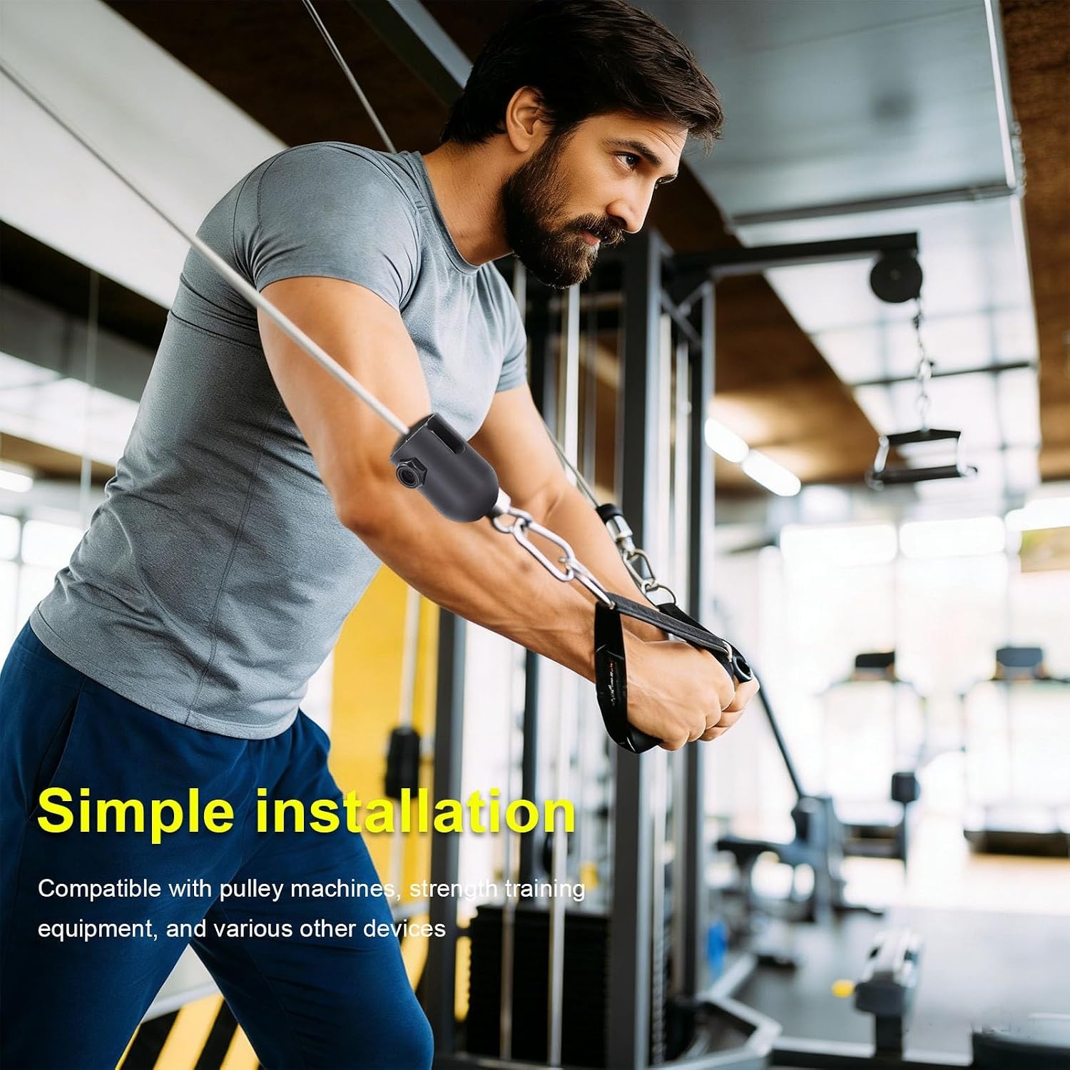 image:imageFitness Cable Ball Stopper End Plastic Gym Pulley Machine Cable Stopper Replacement for Workout Strength Training
