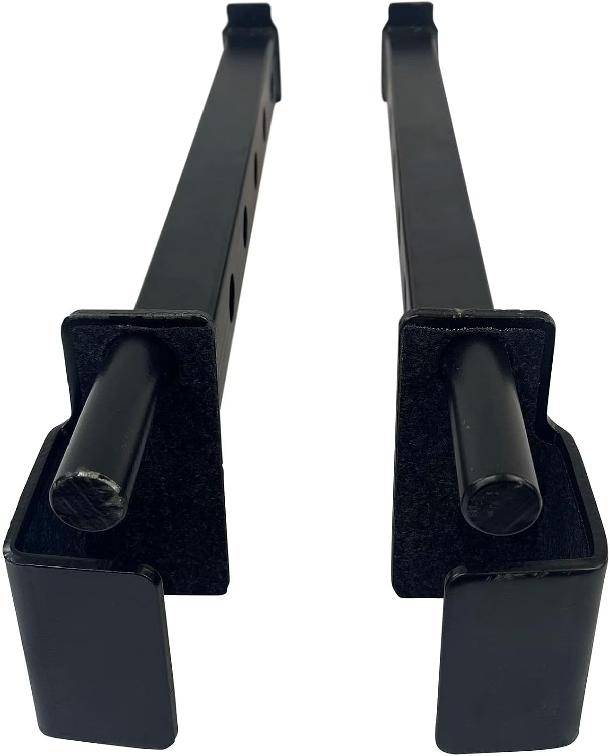 image:imageHulkFit 2x2 MultiFunction Adjustable Power Cage with JHooks Safety Straps and Optional LAT Pulldown Attachment and Cable Crossover Spotter Arms Pair Black