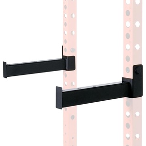 RitFit Spotter Arms Power Cage Attachment, Squat Rack Safety Bars for 2.36” x 2.36” Power Rack, Safety Squat Bar Attachment for Home Gym