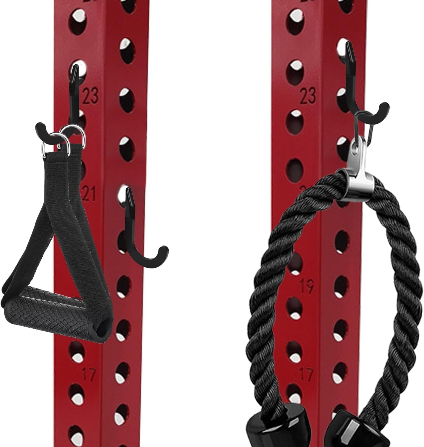 image:image8PSC Power Rack Attachments HooksSquat Rack Accessories HookDIY Storage Hook for Resistance Bands Barbell Collars and Gym Accessories 8PCSBlack2PCSBlack
