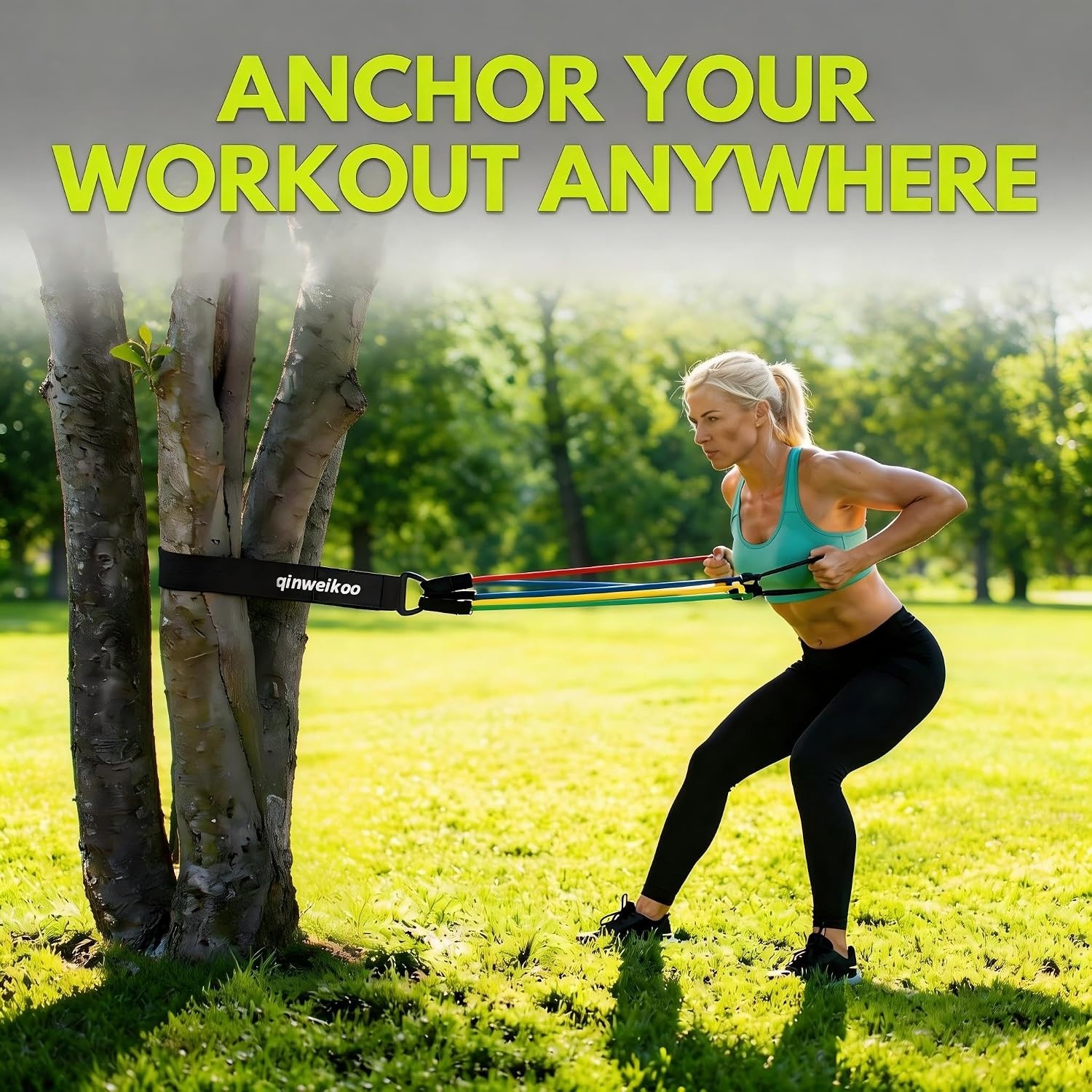 image:imageDoor Anchor Strap for Resistance Bands Padded Nylon Workout Door Anchor Fits Loop Bands amp Exercise Tubes for Home Gym Physical TherapyBlack07 24