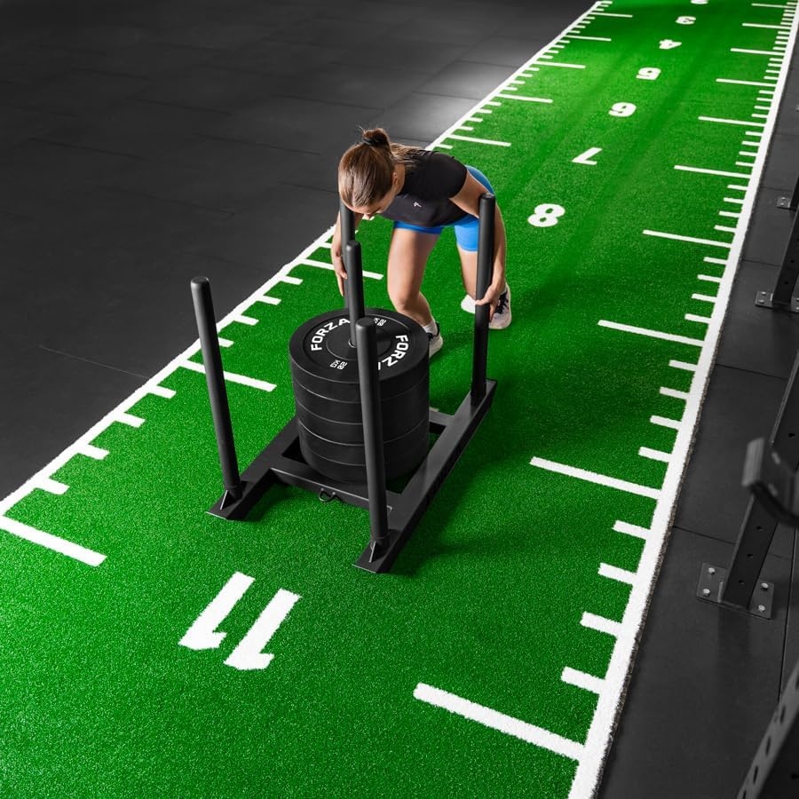 image:imageFORZA Competition Weight Sled HeavyDuty Steel Sled for Gym amp HYROX Training Removable Uprights with Optional DualHandle AttachmentWithout Double Handle Attachment