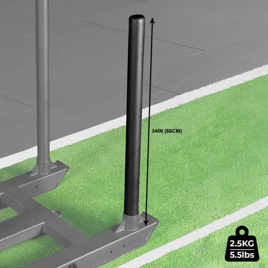 image:imageFORZA Competition Weight Sled HeavyDuty Steel Sled for Gym amp HYROX Training Removable Uprights with Optional DualHandle AttachmentWithout Double Handle Attachment
