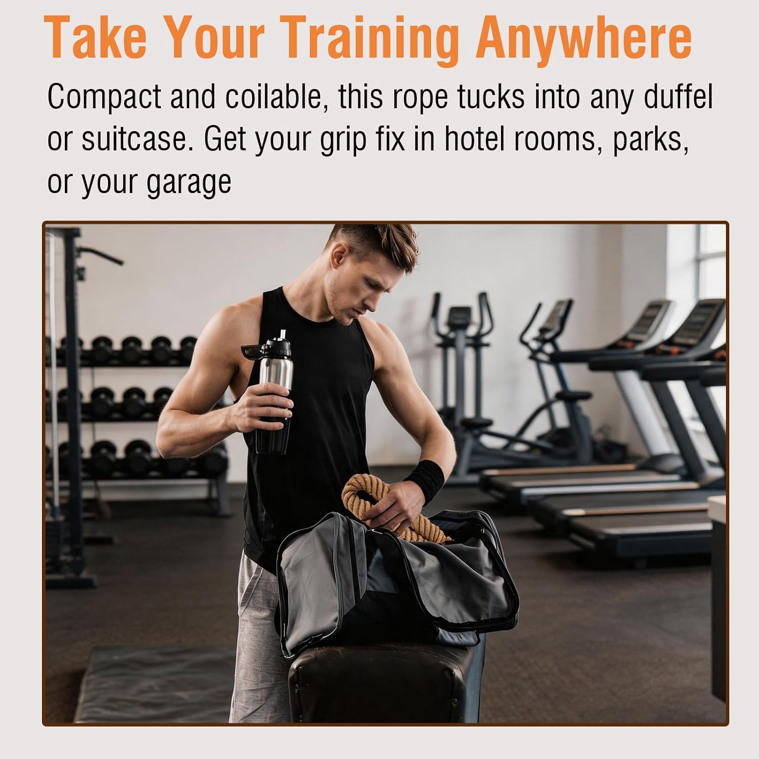 image:imageRope Grips for Pull Ups Heavy Duty 2inch Thick Grip Strength Training