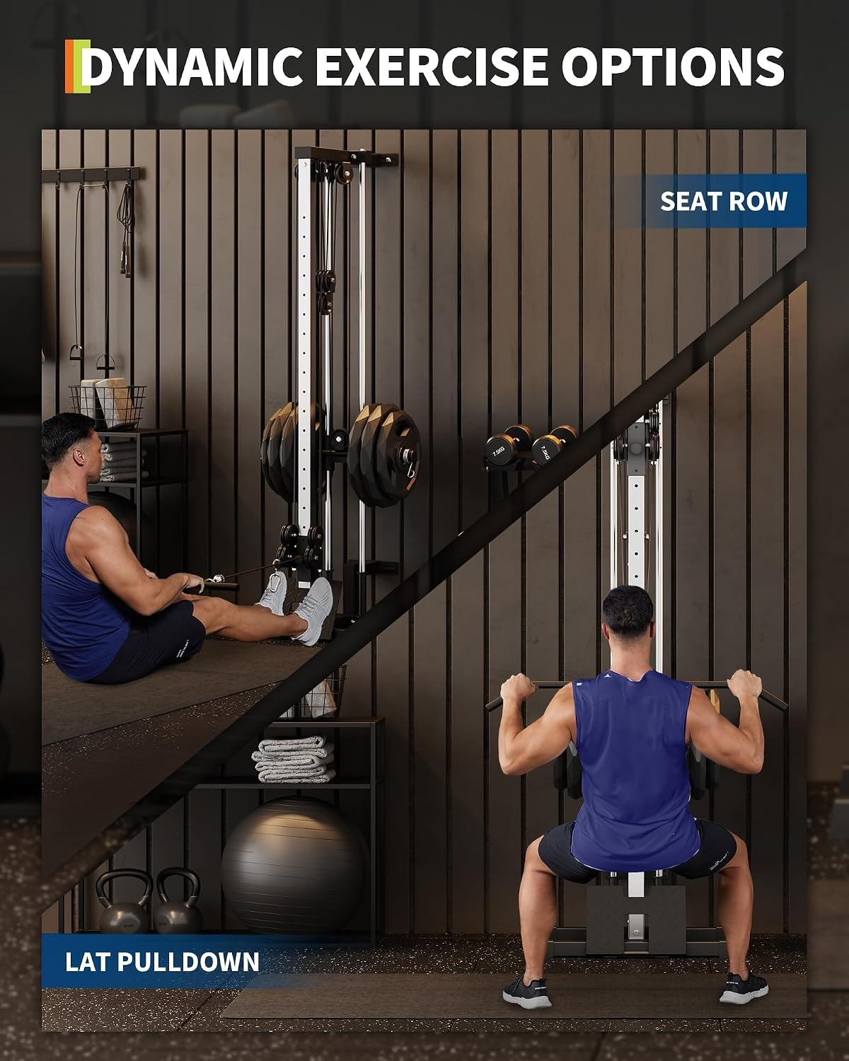 image:imageWall Mount Cable Station 19 Position Dual Pulley SystemBlack