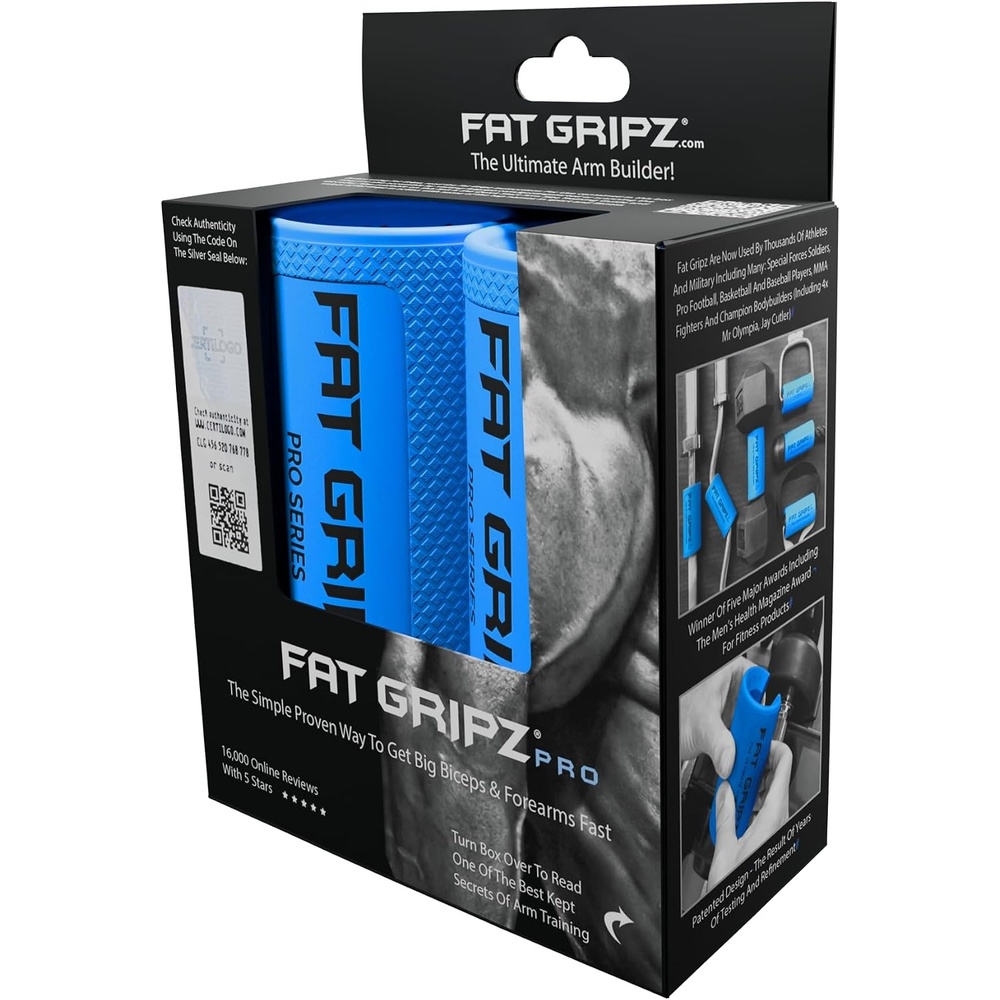 image:imageFat Gripz Pro The Simple Proven Way To Get Big Biceps amp Forearms Fast Winner of 4 Mens Health Magazine Awards 225 Inch Outer DiameterNEW BlueBlack