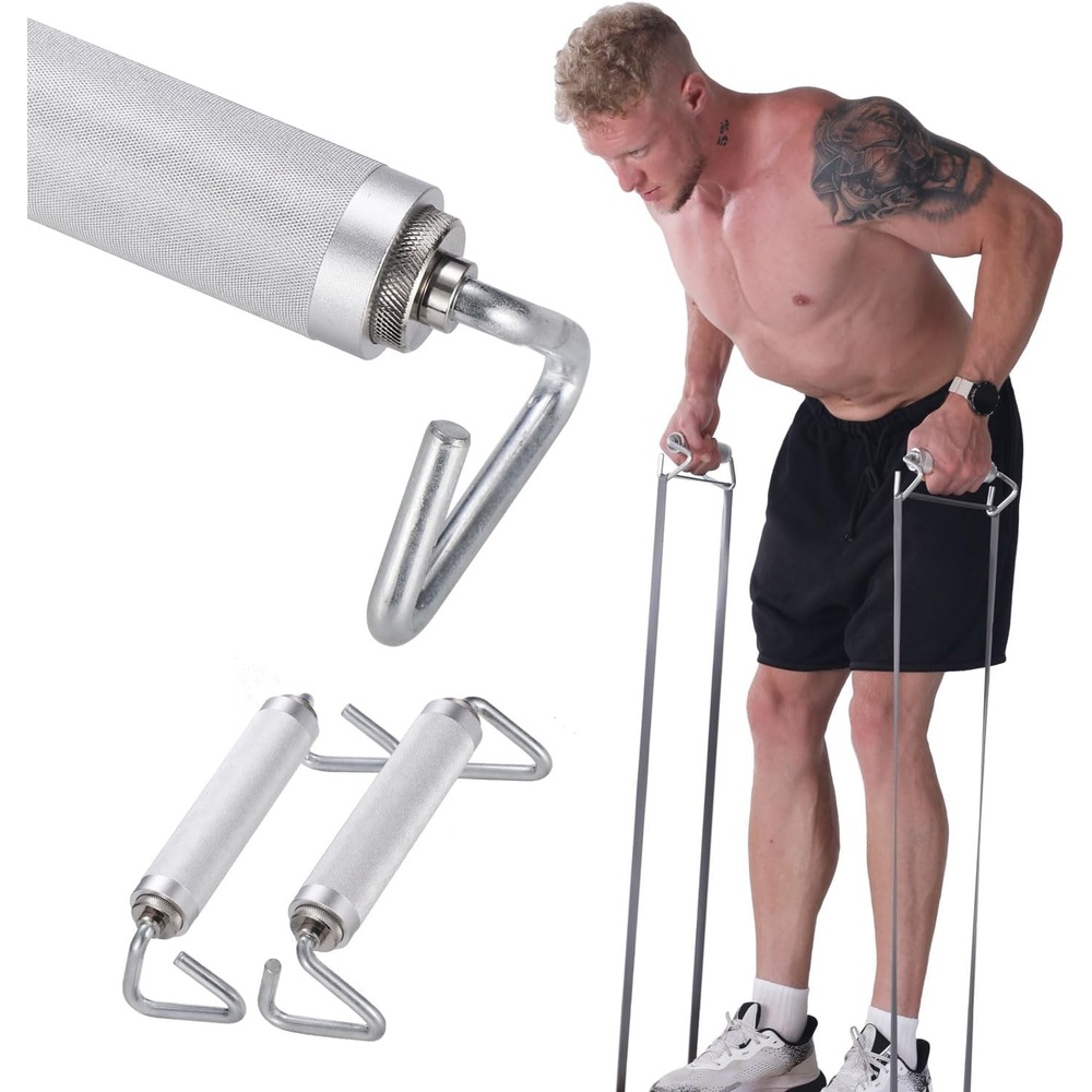 image:imageResistance Bands Handles A Pair of Aluminum Fitness Handles for Resistance Band Exercises Strength Training and Home GymAluminum Alloy Handlespair