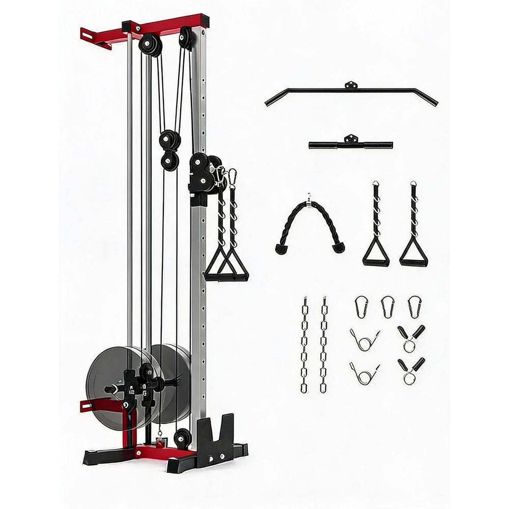 image:imageWall Mount Cable Station 19 Position Dual Pulley SystemRed and Black