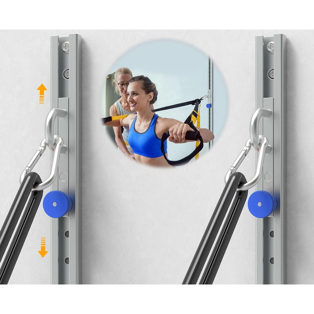 image:imageWallMounted Anchor Fitness System Adjustable MultiFunctional Space Saving Home Gym Solution for Strength TrainingAdjustable Workout Wall Anchor System2 Pack Blue