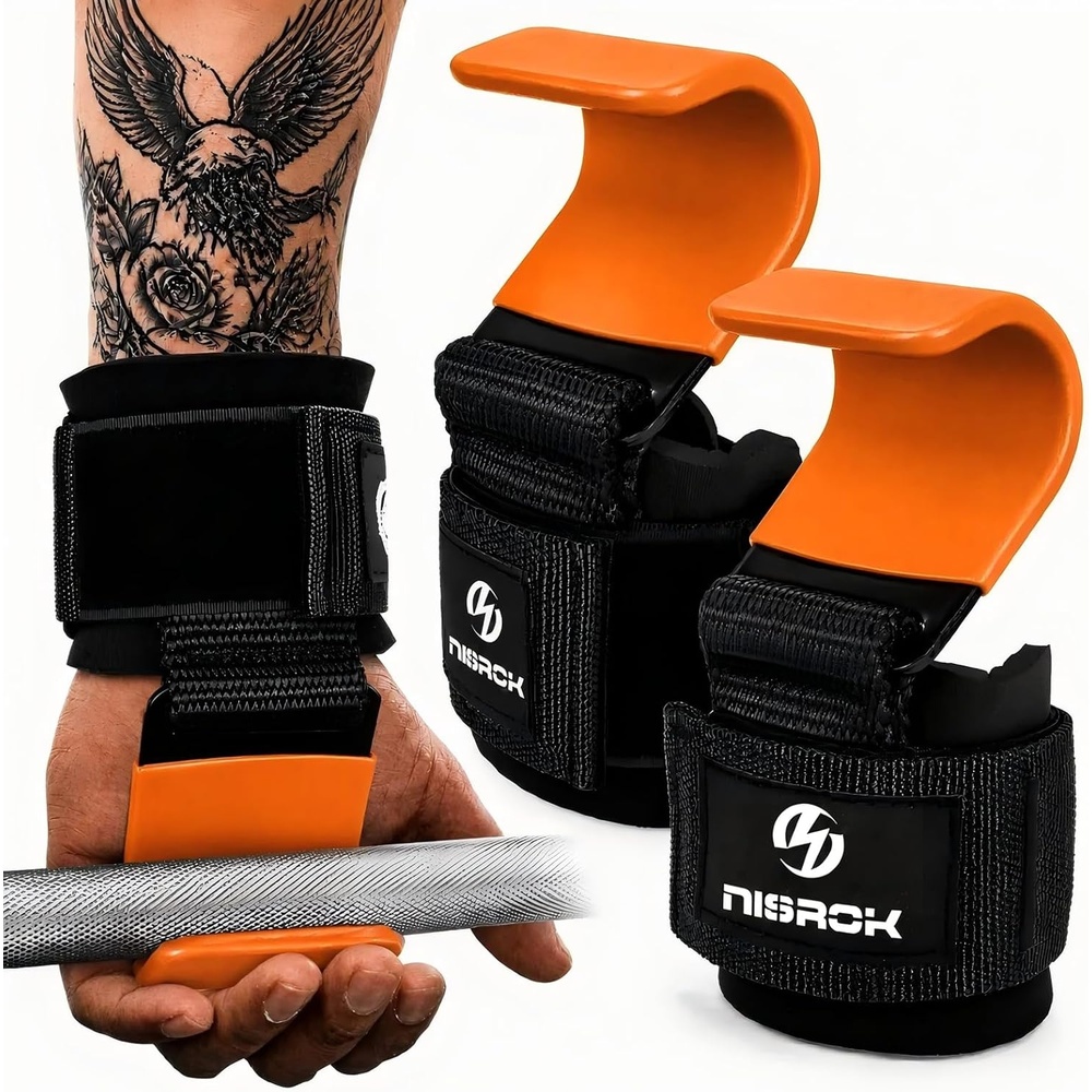 image:imageWeight Lifting Grips Pair Wrist Support for Heavy Lifting Deadlifts Pull Ups Powerlifting amp Gym WorkoutsOrange