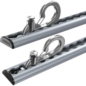 Sliding Wall Anchor Rail System Adjustable Height for Resistance Bands(Grey)