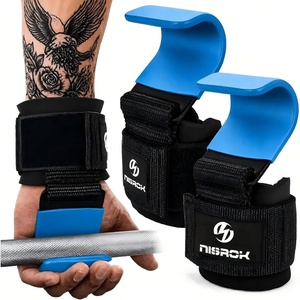 Weight Lifting Grips (Pair), Wrist Support for Heavy Lifting, Deadlifts, Pull Ups, Powerlifting & Gym Workouts(Blue)