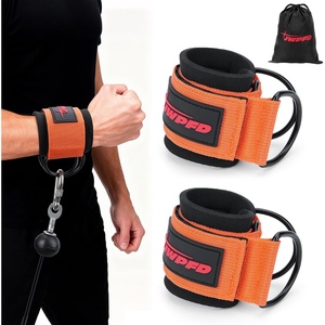 Wrist Straps for Cable Machines Wrist Cuffs for Men Woman Neoprene Padded Straps for Gym Strength Training Equipment(Orange)